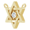 14K White Gold .03 CT Natural Diamond Star of David Pendant