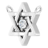 14K White Gold .03 CT Natural Diamond Star of David Pendant