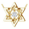 14K White Gold .03 CT Natural Diamond Star of David Pendant