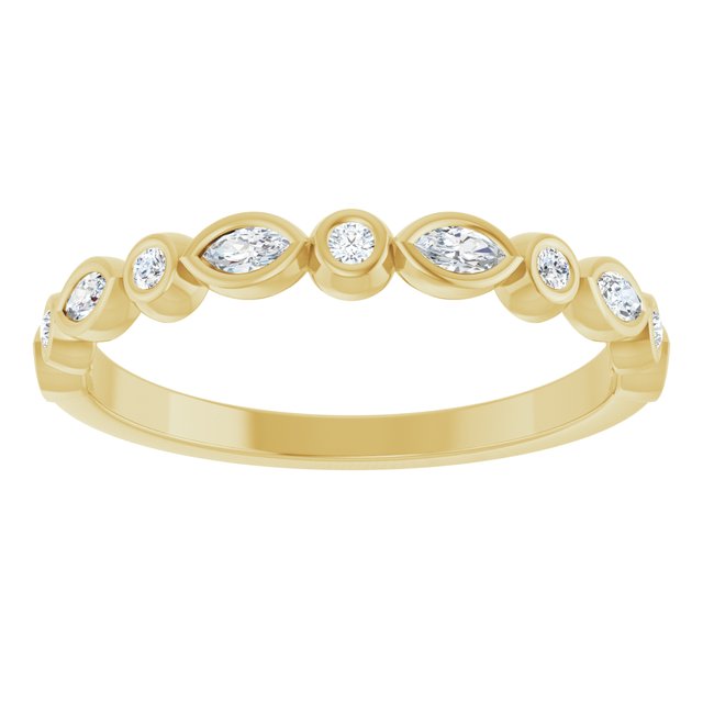 14K White 1/5  CTW Natural Diamond Anniversary Band