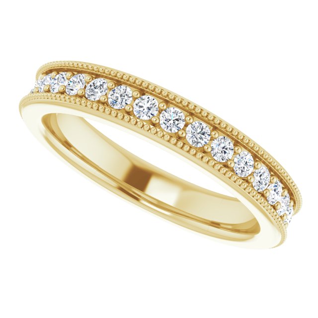 14K Yellow 1/2 CTW Natural Diamond Anniversary Band