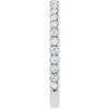 14K White 5/8 CTW Natural Diamond French-Set Anniversary Band