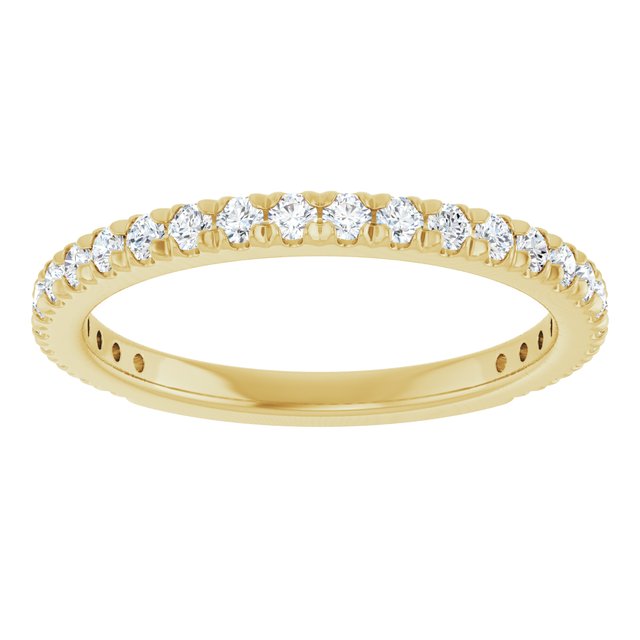 14K White 5/8 CTW Natural Diamond French-Set Anniversary Band