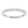 14K White Gold Diamond Anniversary Band – French-Set Design