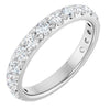 14K White 5/8 CTW Natural Diamond French-Set Anniversary Band