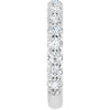 14K White 5/8 CTW Natural Diamond French-Set Anniversary Band