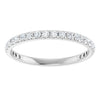 14K White 5/8 CTW Natural Diamond French-Set Anniversary Band