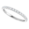 14K White Gold Diamond Anniversary Band – French-Set Design