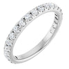 14K White 5/8 CTW Natural Diamond French-Set Anniversary Band