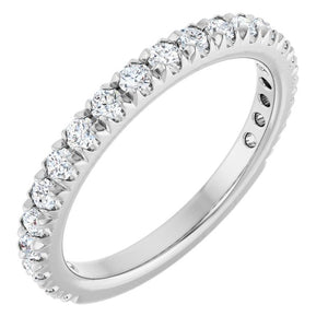 1/2 CTW Natural Diamond French-Set Anniversary Band in 14K Gold & Platinum