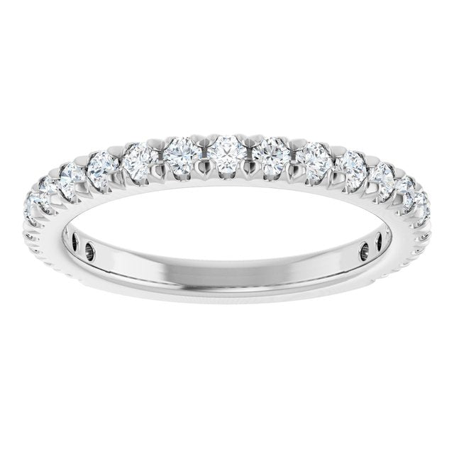14K Gold Natural Diamond French-Set Anniversary Band - Options Available