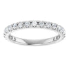 14K White 5/8 CTW Natural Diamond French-Set Anniversary Band