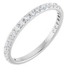 14K White 5/8 CTW Natural Diamond French-Set Anniversary Band