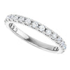 14K White 5/8 CTW Natural Diamond French-Set Anniversary Band