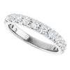 14K White 5/8 CTW Natural Diamond French-Set Anniversary Band