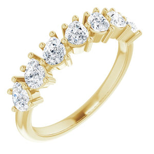 14K Gold Natural Diamond Anniversary Band - Options Available