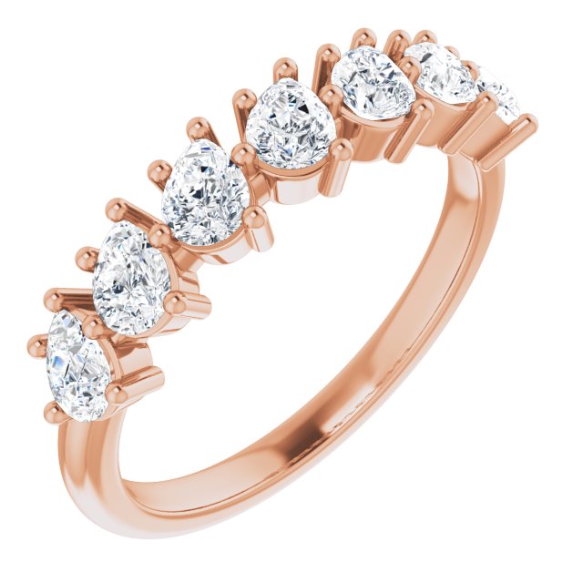 14K Gold & Platinum Natural Diamond Anniversary Band - Options Available