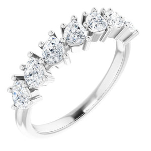 14K Gold & Platinum Natural Diamond Anniversary Band - Options Available