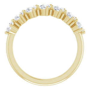 14K Gold Natural Diamond Anniversary Band - Options Available