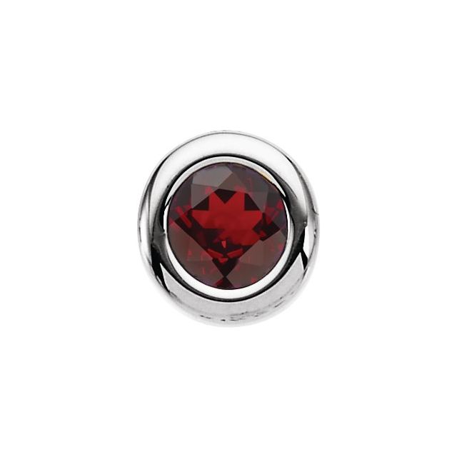14K Gold Imitation Garnet Birthstone Pendant