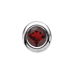 14K Gold Imitation Garnet Birthstone Pendant