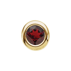 14K Gold Imitation Garnet Birthstone Pendant