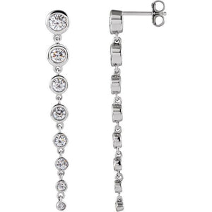 14K Gold Lab-Grown Diamond Graduated Earrings