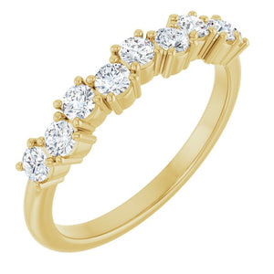 14K Gold & Platinum Natural Diamond Anniversary Band - Options Available