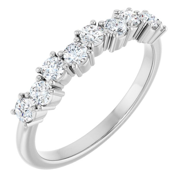1/2 CTW Natural Diamond Anniversary Band Crafted in 14K Gold & Platinum