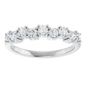 14K Gold & Platinum Natural Diamond Anniversary Band - Options Available