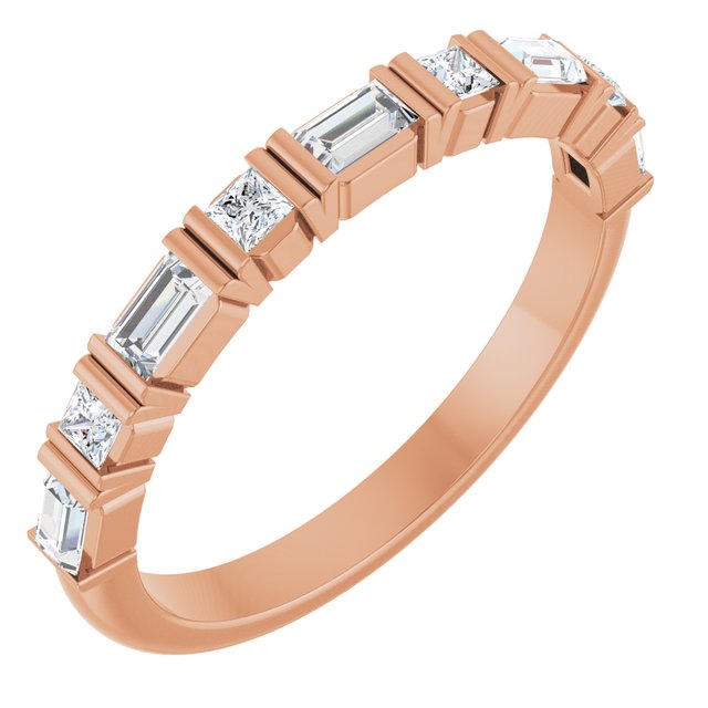 3/8 CTW Natural Diamond Anniversary Band Crafted in 14K Gold & Platinum