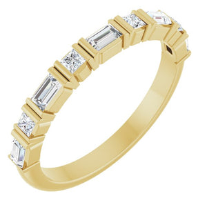 14K Gold Natural Diamond Anniversary Band - Options Available