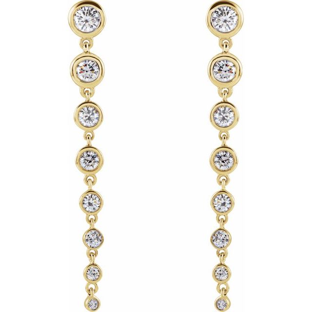 14K Yellow 1 3/4 CTW Lab-Grown Diamond Earrings