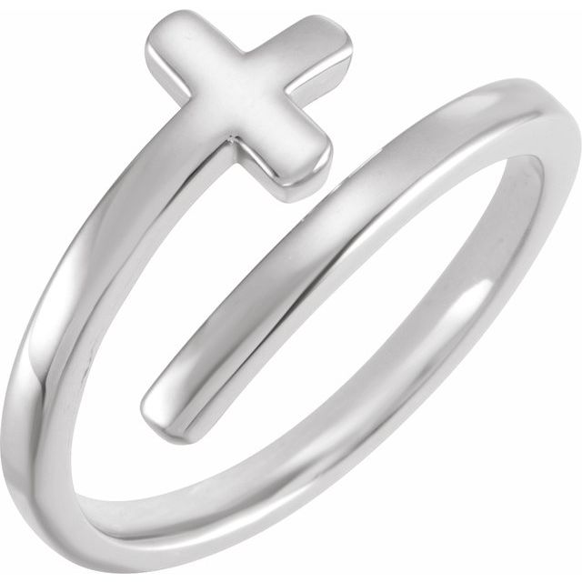 14K Gold Sideways Cross Ring - Options Available