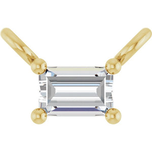 14K Yellow Gold Natural Diamond 1/8 CT Solitaire Necklace