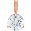 14K Rose Gold Lab-Created Moissanite Pendant Necklace