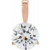 14K Rose Gold Lab-Created Moissanite Pendant Necklace