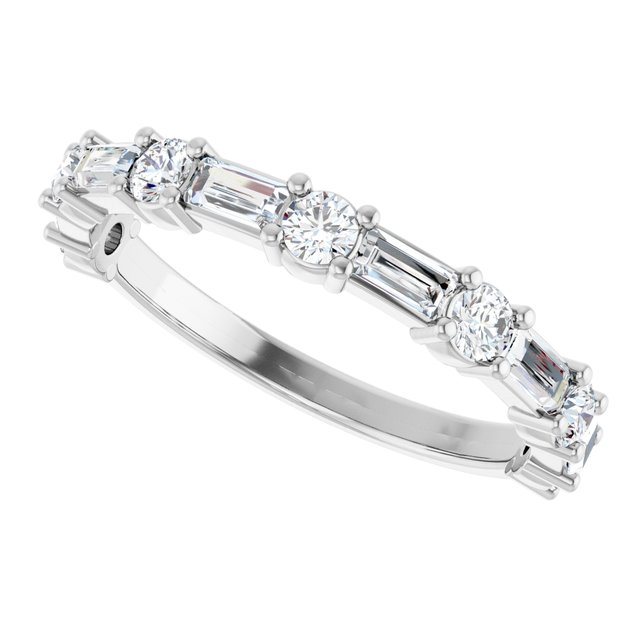 14K White 1/2 CTW Natural Diamond Anniversary Band