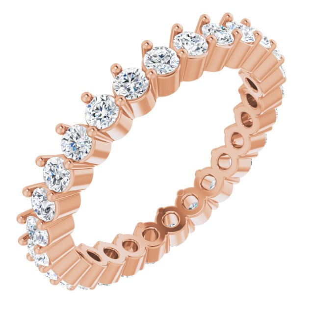 14K Gold Natural Diamond Eternity Band - Options Available
