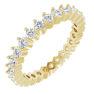 14K Gold Natural Diamond Eternity Band - Options Available