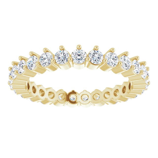 14K Gold Natural Diamond Eternity Band - Options Available
