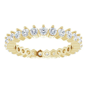 14K Gold Natural Diamond Eternity Band - Options Available