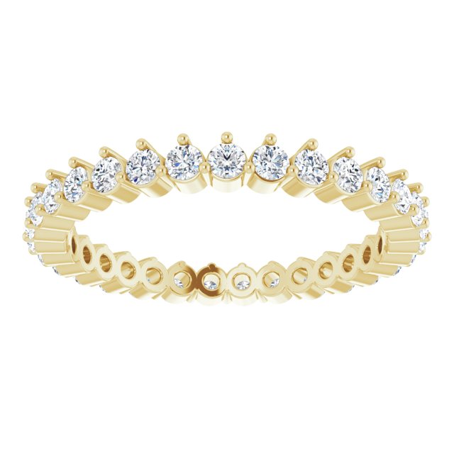 14K Gold & Platinum Natural Diamond Eternity Band - Options Available