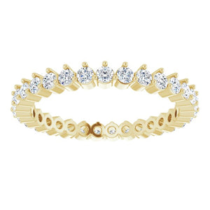 14K Gold & Platinum Natural Diamond Eternity Band - Options Available