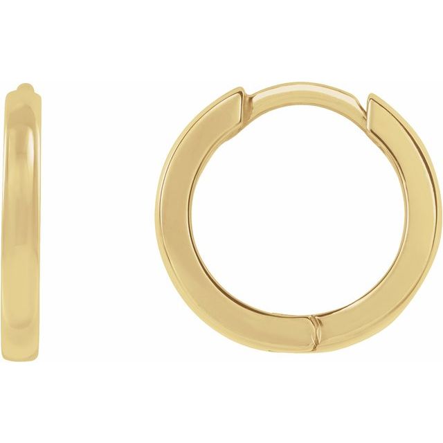 Hinged Hoop Earrings Crafted in 14K Gold, Silver & Platinum Available in Multiple Sizes