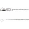 14K White Diamond-Cut Adjustable Cable Chain 1mm 6.5-7.5