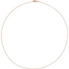 14K White Diamond-Cut Adjustable Cable Chain 1mm 6.5-7.5