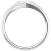 Sterling Silver 6.7x6.1 mm Heart Signet Ring - Brush Finish