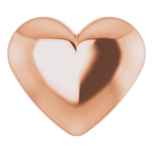 14K Gold Puffed Heart Pendant