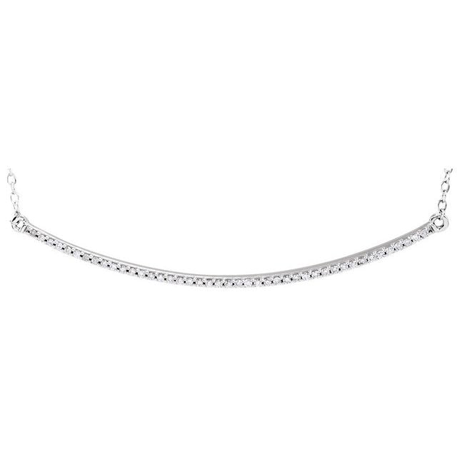 14K Yellow 1/6 CTW Natural Diamond Bar 16-18" Necklace